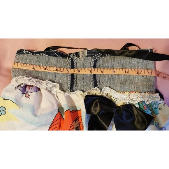 Size Women Extra Small Disney Denim Scarf Top Glamorous Jane Ariel Mermaid Gyaru - Picture 4 of 16